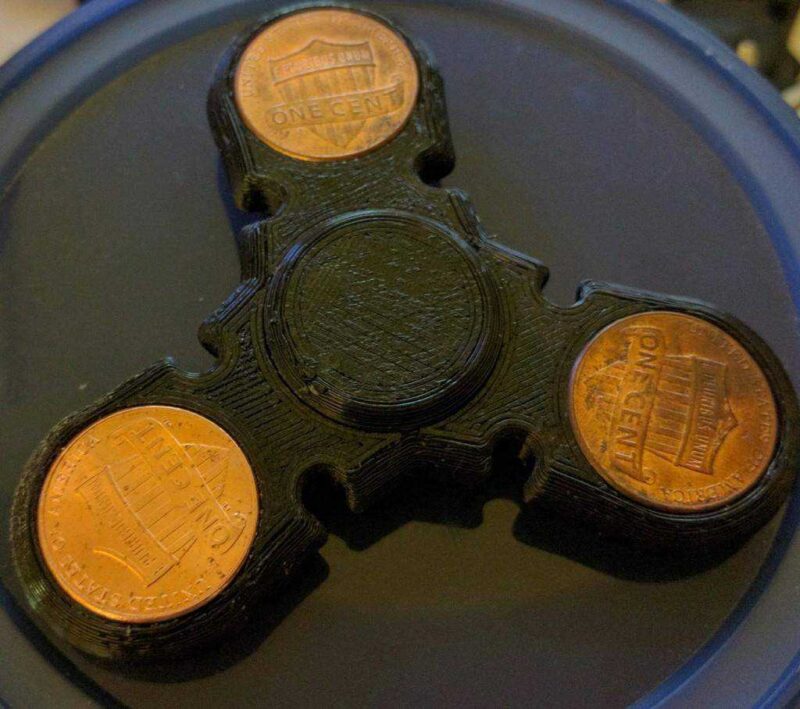 Pürüzsüz Operatör Tri Fidget Spinner Pennies Plastik Aparat - Görsel 3