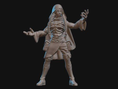 Elf Ve İnsan Sorceress Miniature Plastik Aparat