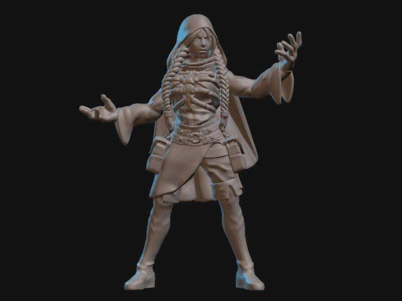 Elf Ve İnsan Sorceress Miniature Plastik Aparat