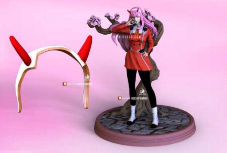 Zero Two - Darling Içinde The Franxx Kafa Parçası Kafa Bantları Cosplay Plastik Aparat
