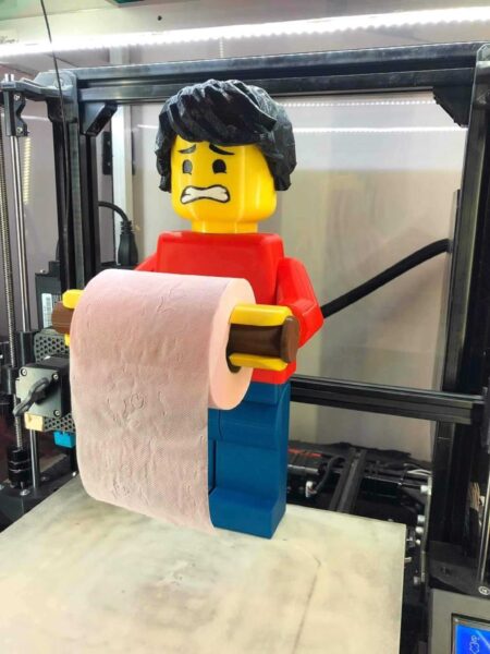 Korkmuş Yüz Lego Adam Tuvalet Rulo Tutucu Plastik Aparat