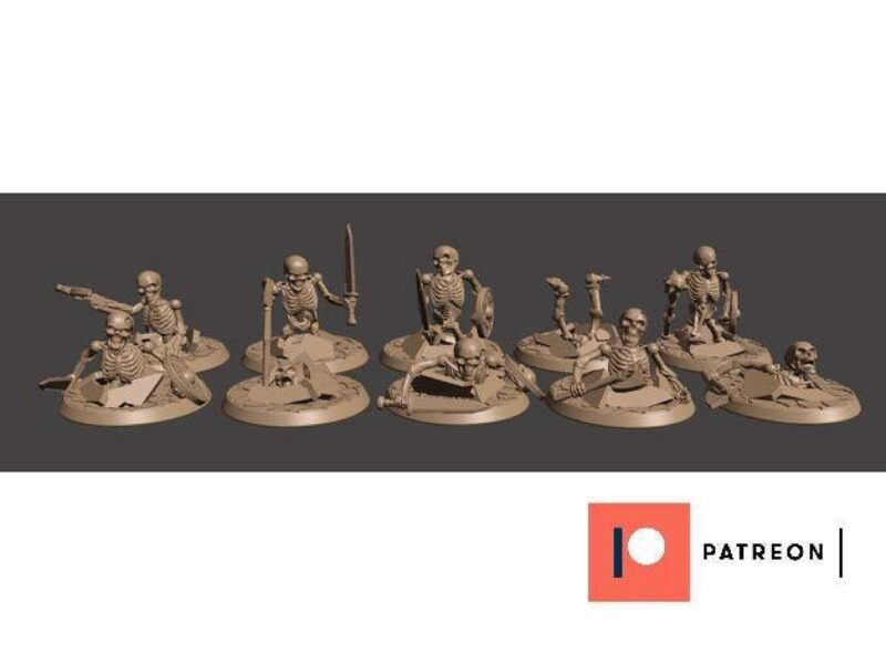 28Mm Undead İskelet Savaşçıları - Mezar / Dünya Dan Yükseliyor Plastik Aparat - Görsel 3