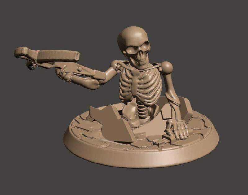 28Mm Undead İskelet Savaşçıları - Mezar / Dünya Dan Yükseliyor Plastik Aparat - Görsel 4