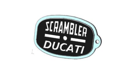 Ducati Scrambler Logo Anahtarlık 3 Plastik Aparat