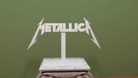 Metallica Logo Masaüstü Biblo Dekoratif Hediyelik Süs Eşya Maket