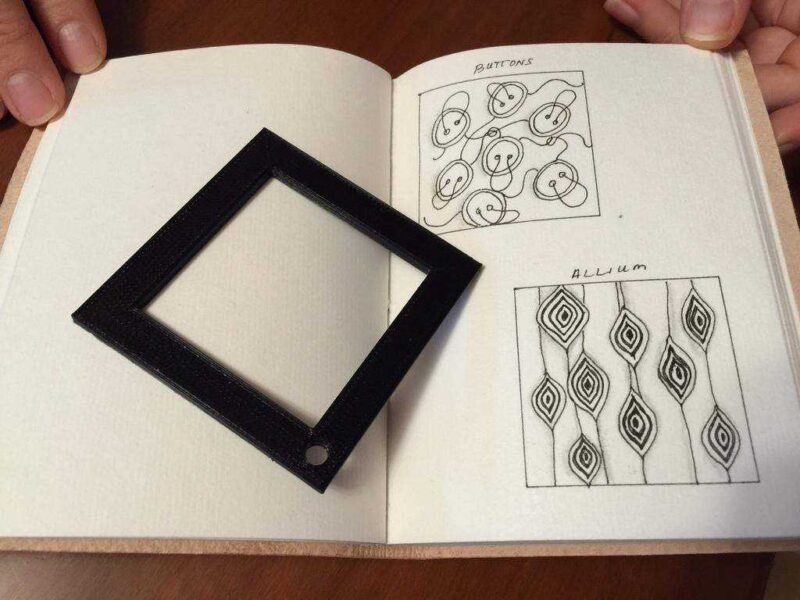 Zentangle Sınır Şablon Plastik Aparat - Görsel 3