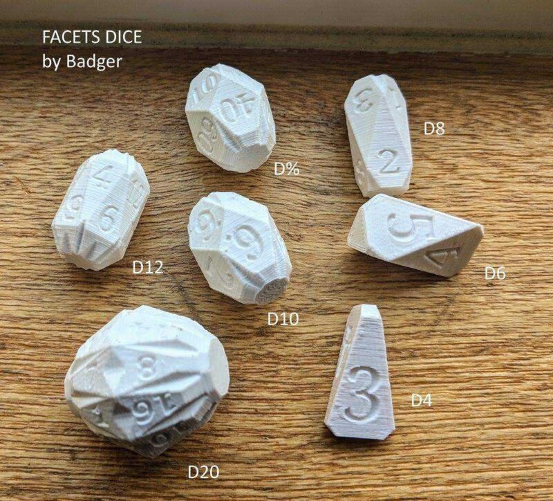 Fasets Zar - Tam Özel Rpg Zar Seti Dekoratif Biblo Aksesuar