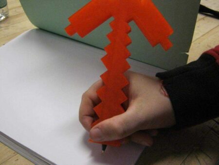 Minecraft Pakaxe Pen Plastik Aparat