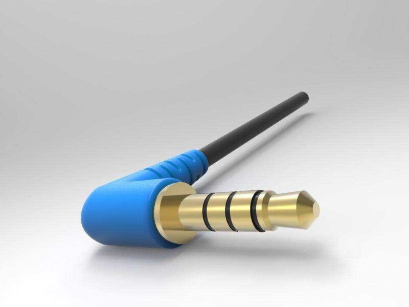 Mikro Jack 3.5Mm Erkek Konnektör, L Şekilli Fiş Plastik Aparat - Görsel 2
