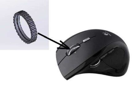 Başparmak Tekerlek Mouse Mx Devrimi / Molette Souris Mx Devrimi Plastik Aparat