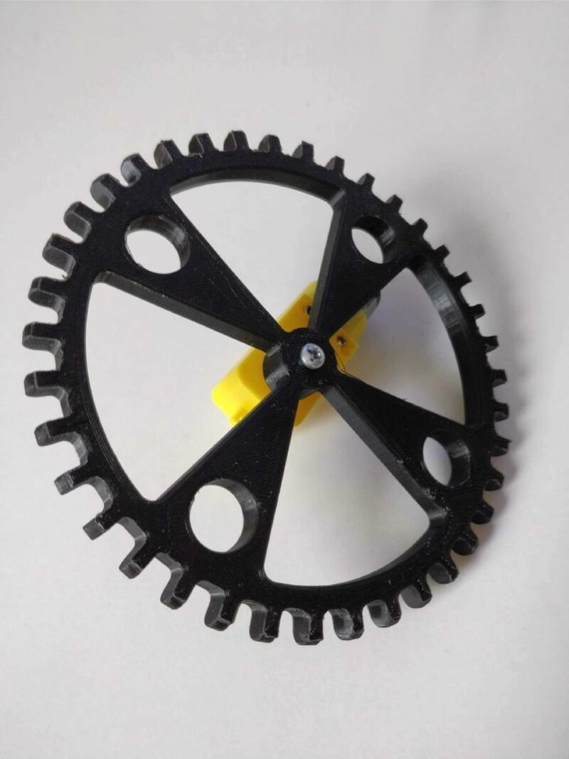 Büyük Arduino Tekerlek D 135 Mm Plastik Aparat - Görsel 4