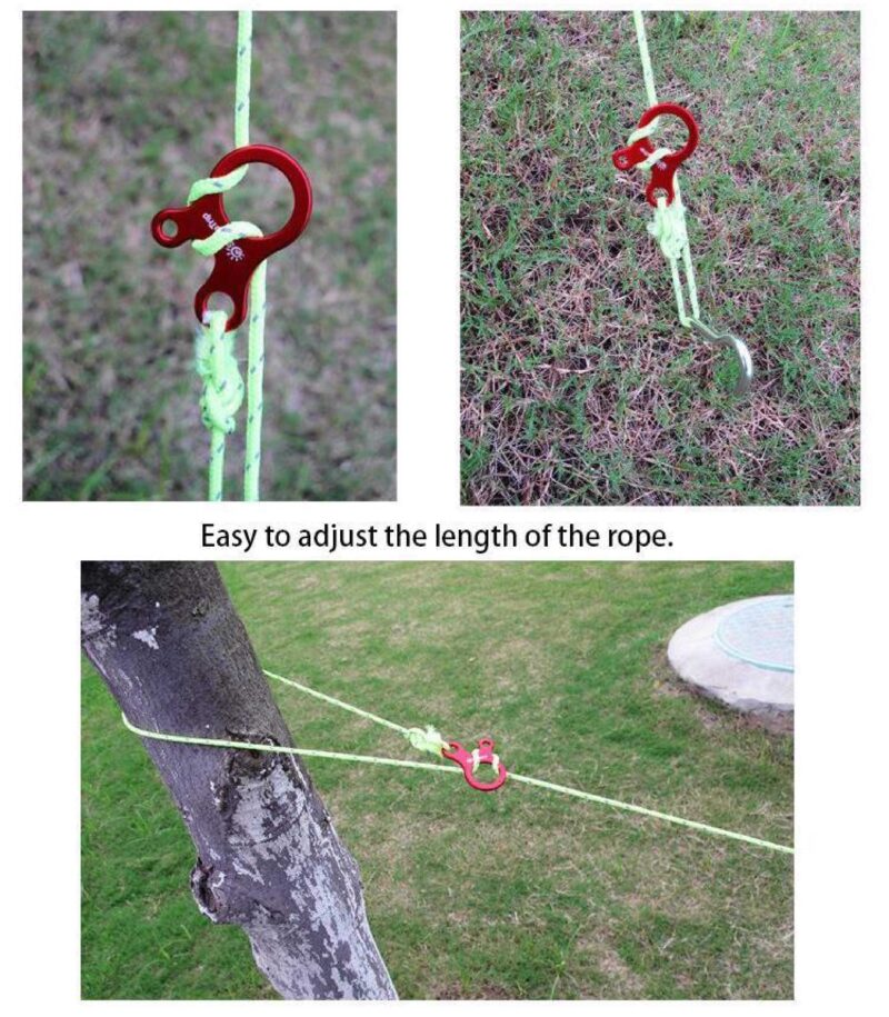 Hızlı Knot Çadır Rüzgar Halat Toka Clam Plastik Aparat - Görsel 2