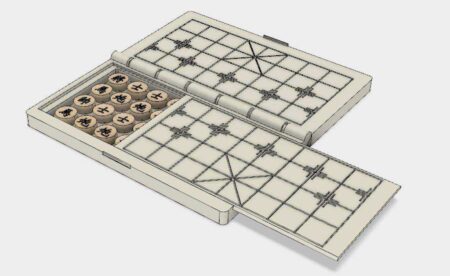 (B) Çekmece İle! Küçük Boy Çin Satrancı: Checkerboard 小型 象棋 - 有 抽屜 收納式 棋盤 (Taşınabilir) Plastik Aparat