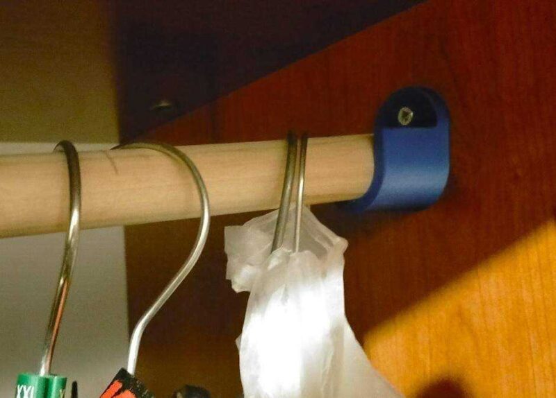 Dolap Çubuğu Desteği Plastik Aparat - Görsel 3
