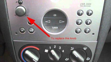 Opel Corsa C Araba Stereo Ses Düğmesi  Organik Plastikten
