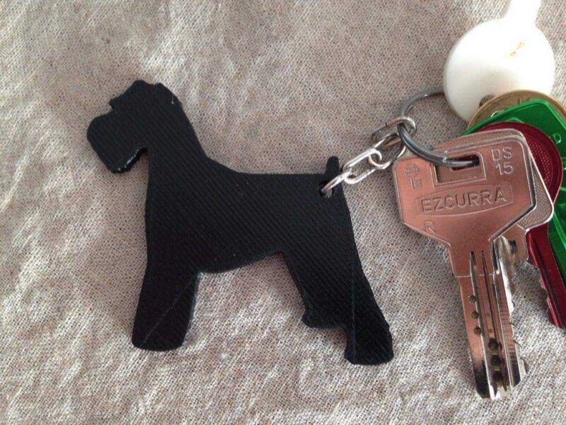 Schnauzer Anahtarlık  Organik Plastikten Hediyelik Anahtarlık