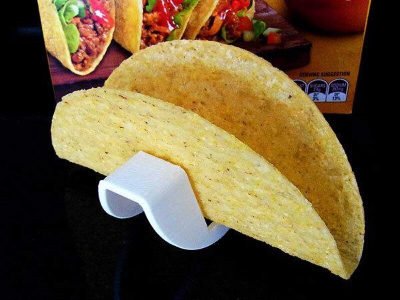 Taco Tutucu - Kolay Dolum / Düz Taban İçin Rulolar, Servis Sırasında Taco Yu Dik Tutar Plastik Aparat - Görsel 3
