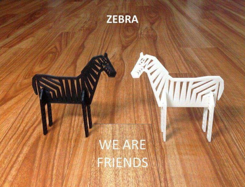 Zebra  Biblo Dekoratif Hediyelik Süs Eşyası Maket Eğitici Oyuncak