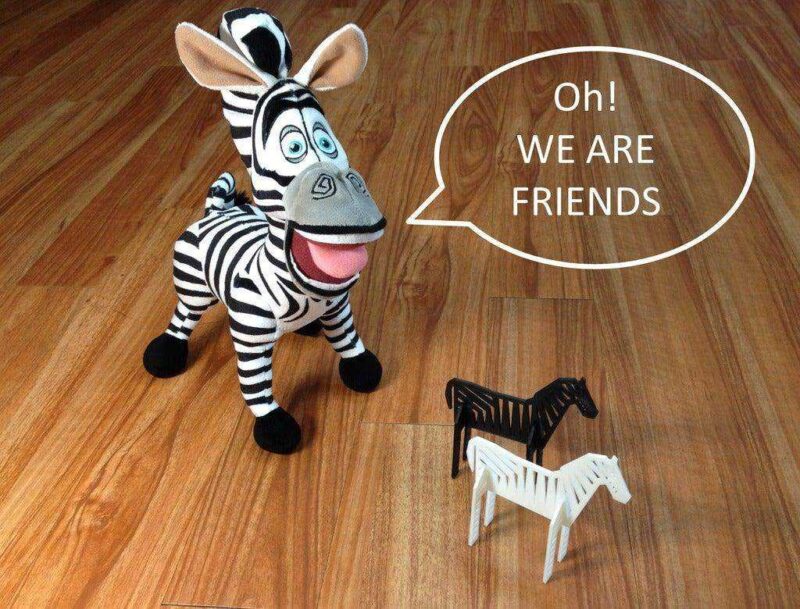 Zebra  Biblo Dekoratif Hediyelik Süs Eşyası Maket Eğitici Oyuncak - Görsel 2
