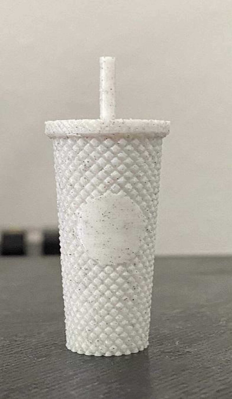 Starbucks Stil Çivili Tumbler Anahtarlık Plastik Aparat - Görsel 2