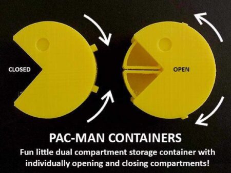 Pac Man Konteynerleri Organizer Tutucu Saklama Kutusu.
