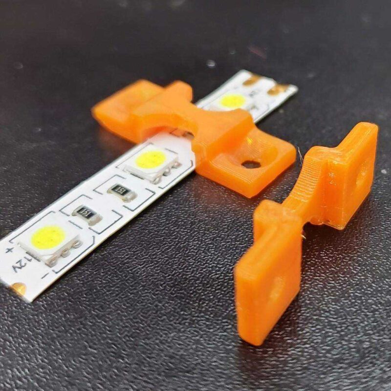 Sıkı Led Ler İçin Kolay Baskı 10Mm Geniş Led Şerit Tutucu Plastik Aparat - Görsel 2