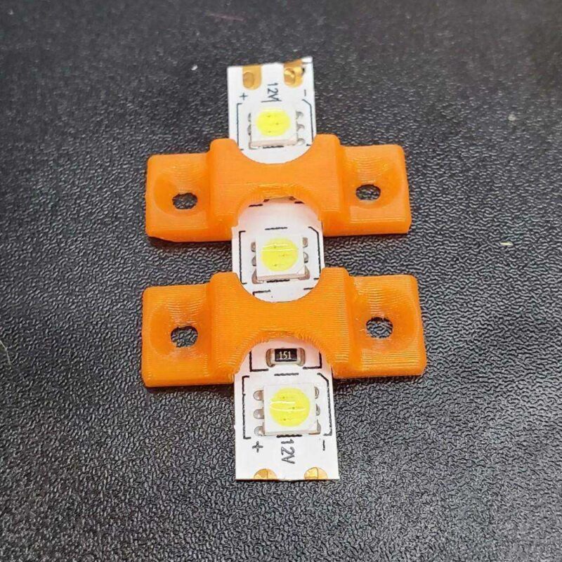 Sıkı Led Ler İçin Kolay Baskı 10Mm Geniş Led Şerit Tutucu Plastik Aparat - Görsel 3