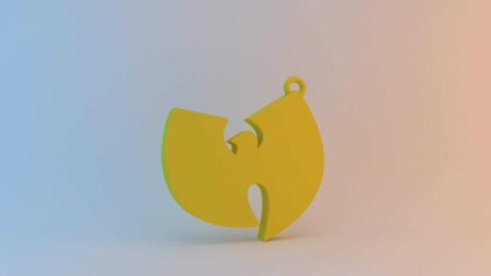 Wu-Tang Logolu Organik Plastikten Dekoratif Biblo Anahtarlık