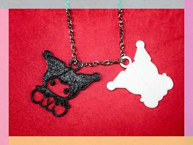 Kuromi Kolye Bölüm 2 (Siyah Beyaz) Plastik Aparat - Görsel 2