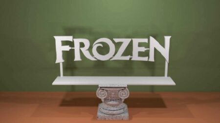 Frozen Benzeri Logo Biblo Dekoratif Hediyelik Süs Eşyası Maket