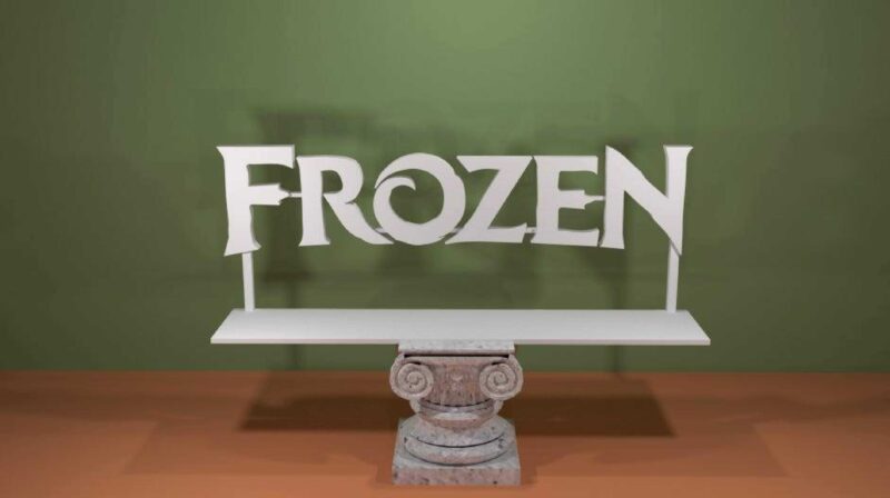 Frozen Benzeri Logo Biblo Dekoratif Hediyelik Süs Eşyası Maket