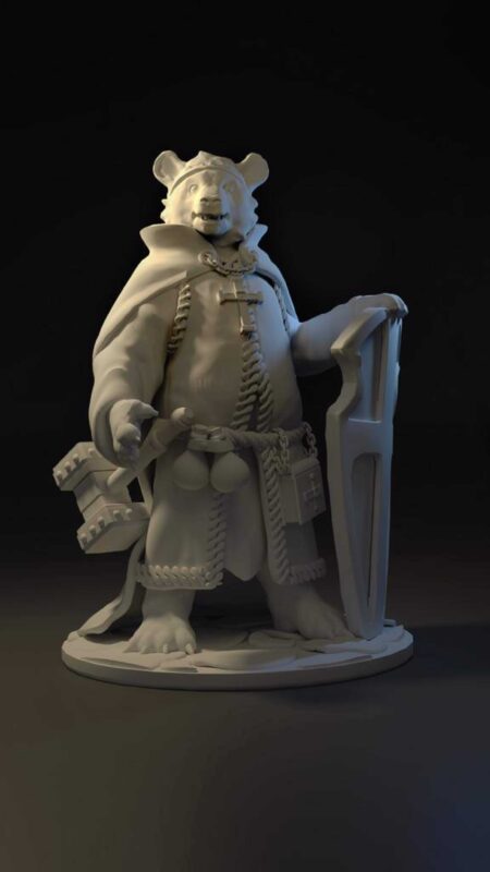 Ayı Cleric - Tabletop Minyatür Plastik Aparat