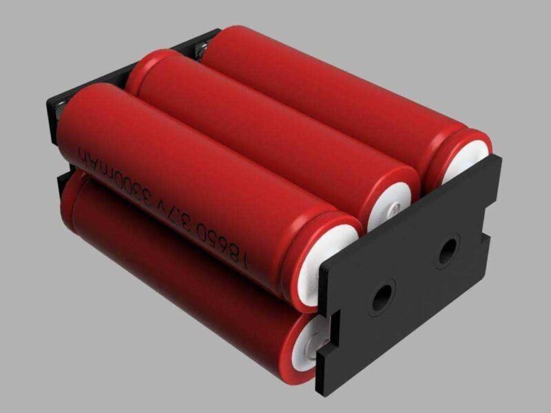 6X 18650,18500 Ve 18350 Li-Ion Hücreleri İçin Minimalist Tutucu Plastik Aparat