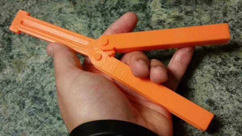 Ağır Basit Balisong Trainer (Kelebek Bıçak Trainer) Plastik Aparat