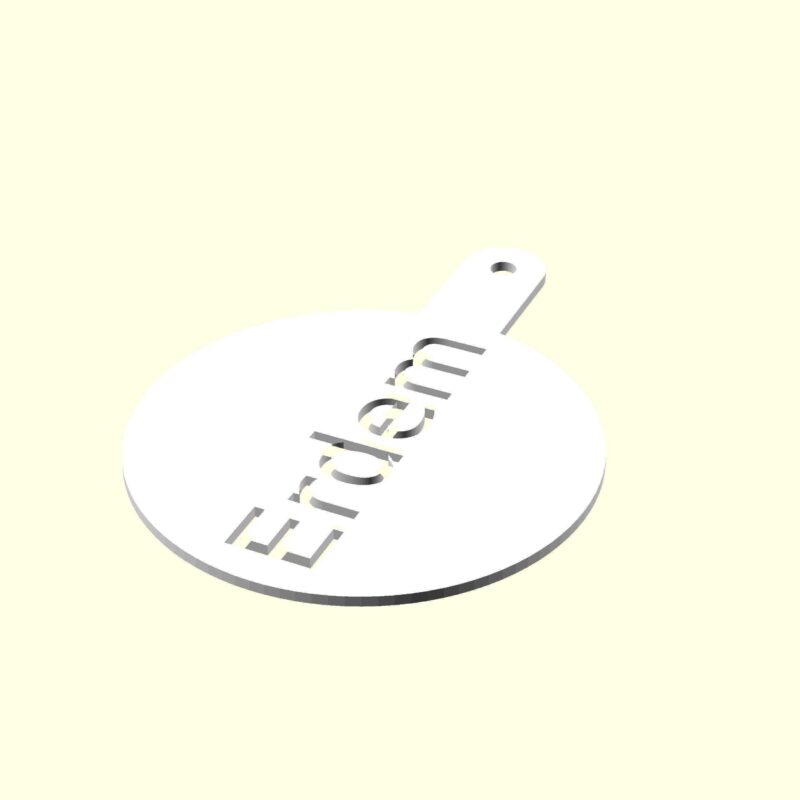 Erdem Kişiye İsime İsme Özel Kahve Stencil Stensıl Şablon Cafeler İçin Sevgiliye Eşe Hediyelik Hediyesi Dekoratif Organik Plastik - Görsel 2