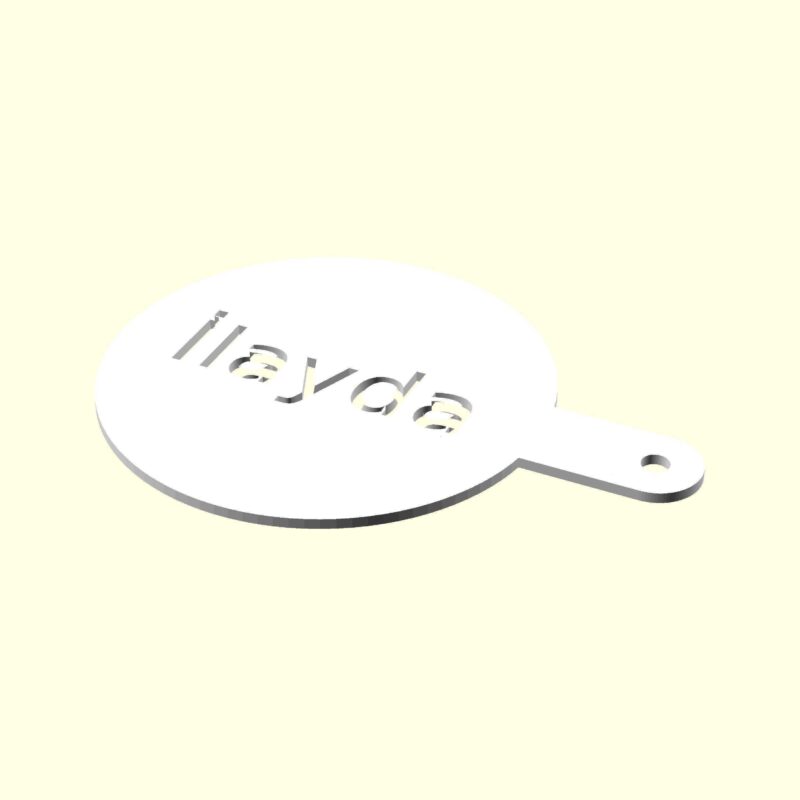 İlayda Kişiye İsime İsme Özel Kahve Stencil Stensıl Şablon Cafeler İçin Sevgiliye Eşe Hediyelik Hediyesi Dekoratif Organik Plastik