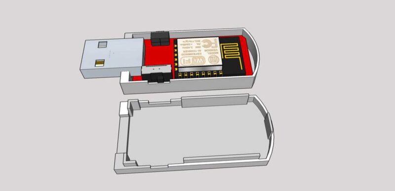 Esp8266 İçin Konut Usb-A İle Modül Plastik Aparat - Görsel 3