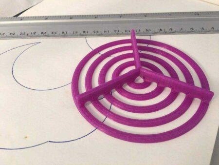 Kolay Daire Çizim Aparatı Dekoratif Organik Plastikten Aparat