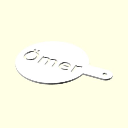 Ömer Kişiye İsime İsme Özel Kahve Stencil Stensıl Şablon Cafeler İçin Sevgiliye Eşe Hediyelik Hediyesi Dekoratif Organik Plastik
