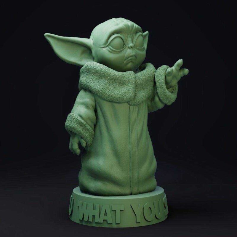 Bebek Yoda Dekoratif Biblo Dekor Masaüstü Çalışma Masası - Görsel 4