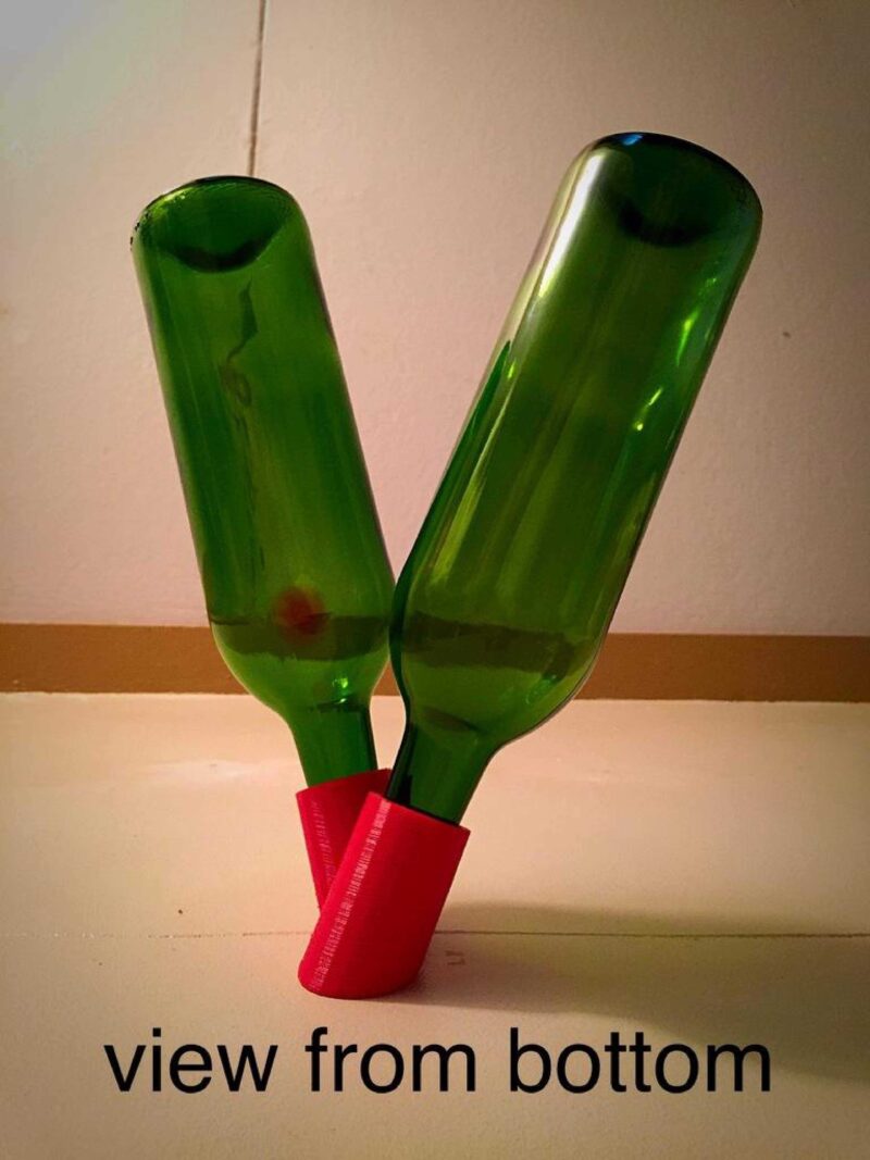 2 Şişe Duvara Monte Şarap Tutucu #Countertopchallenge Plastik Aparat - Görsel 4