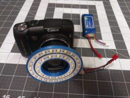 CanonSX110 IS Kamera için LED Işık Halkası  Organik Plastikten
