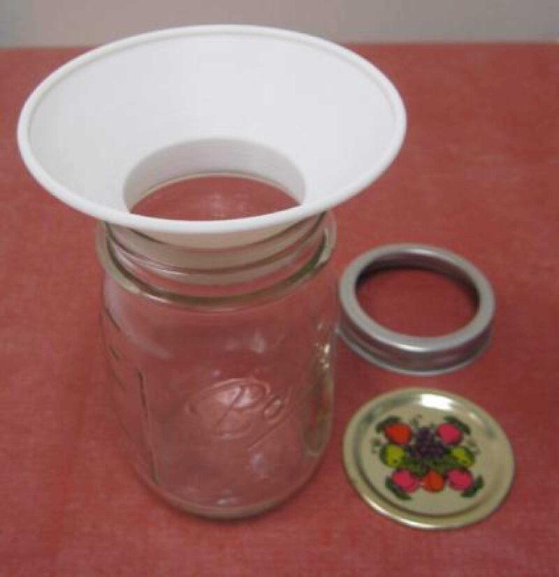 Pint Veya Yarım Pint Geniş Ağız Topu Veya Mason Kavanoz İçin Konserve Hunisi Plastik Aparat