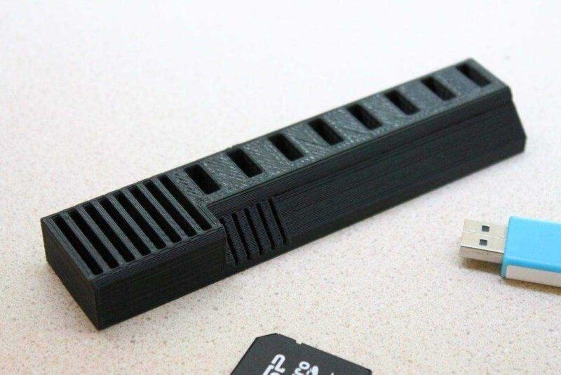 Geniş USB'ler için USB ve SD kart tutucu koruyucu saklama düzen - Görsel 3