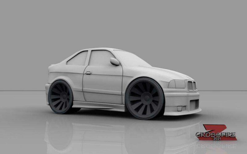 Bmw E36 M3 Comic-Car Plastik Aparat - Görsel 2