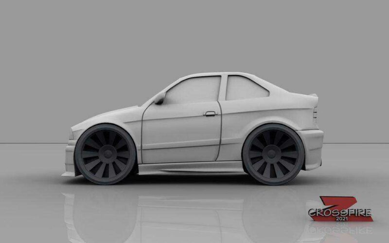 Bmw E36 M3 Comic-Car Plastik Aparat - Görsel 4
