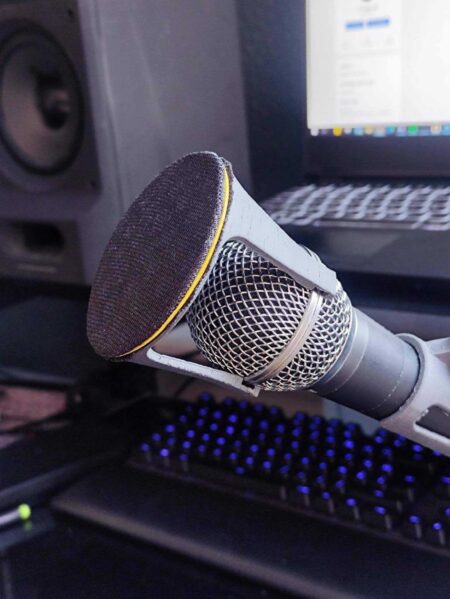 Mikrofon Pop Filtre / Ekran / Shield Hz (Shure Sm58 Tarzı Mic). Plastik Aparat