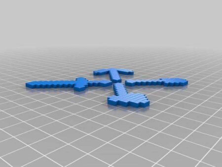Benim Özelleştirilmiş Minecraft Araçlarım: Kazma, Balta, Kürek Ve Amp; Kılıç - Parametrik Plastik Aparat