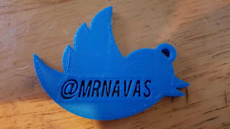 Kullanıcıma Özel Twitter Kuş Anahtarlığı Plastik Aparat - Görsel 2