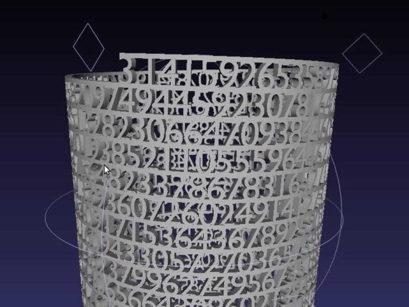 Pi Sayısı Haneleri Kule Kalemliği Matematik Tebeşirlik - Görsel 3